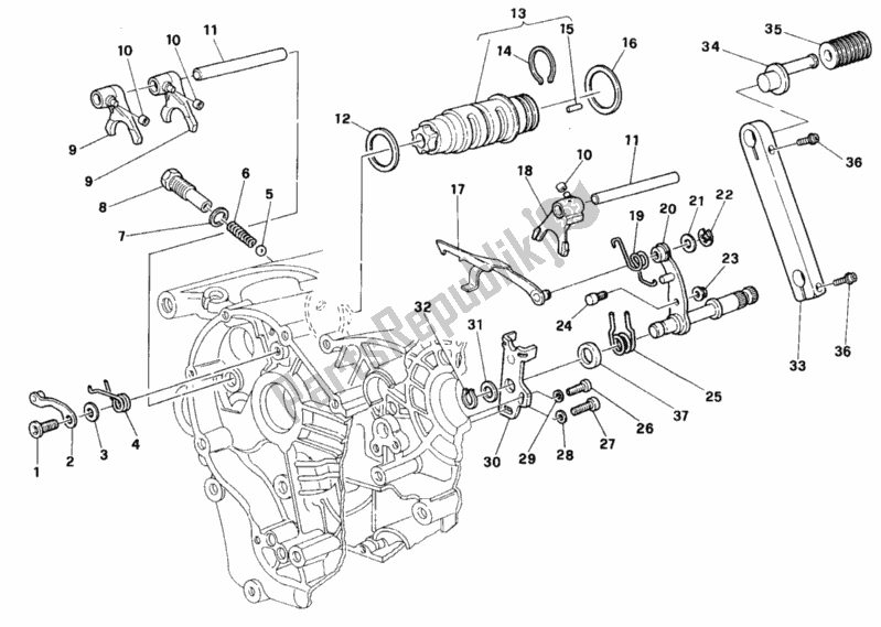Todas las partes para Mecanismo De Cambio De Marcha de Ducati Superbike 916 R 1997